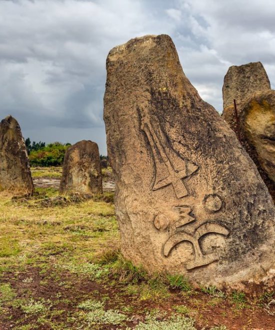 Full day trip to Melak Kunture, Adadi Mariam Rock Hewn Church, and Tiya UNESCO World Heritage Site